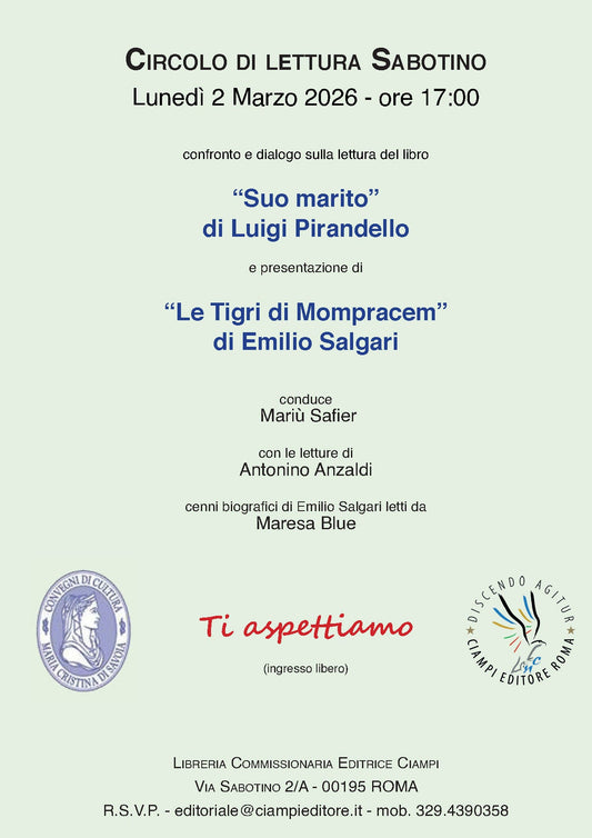 02.03.2026 ORE 17 | CIRCOLO DI LETTURA "SABOTINO"