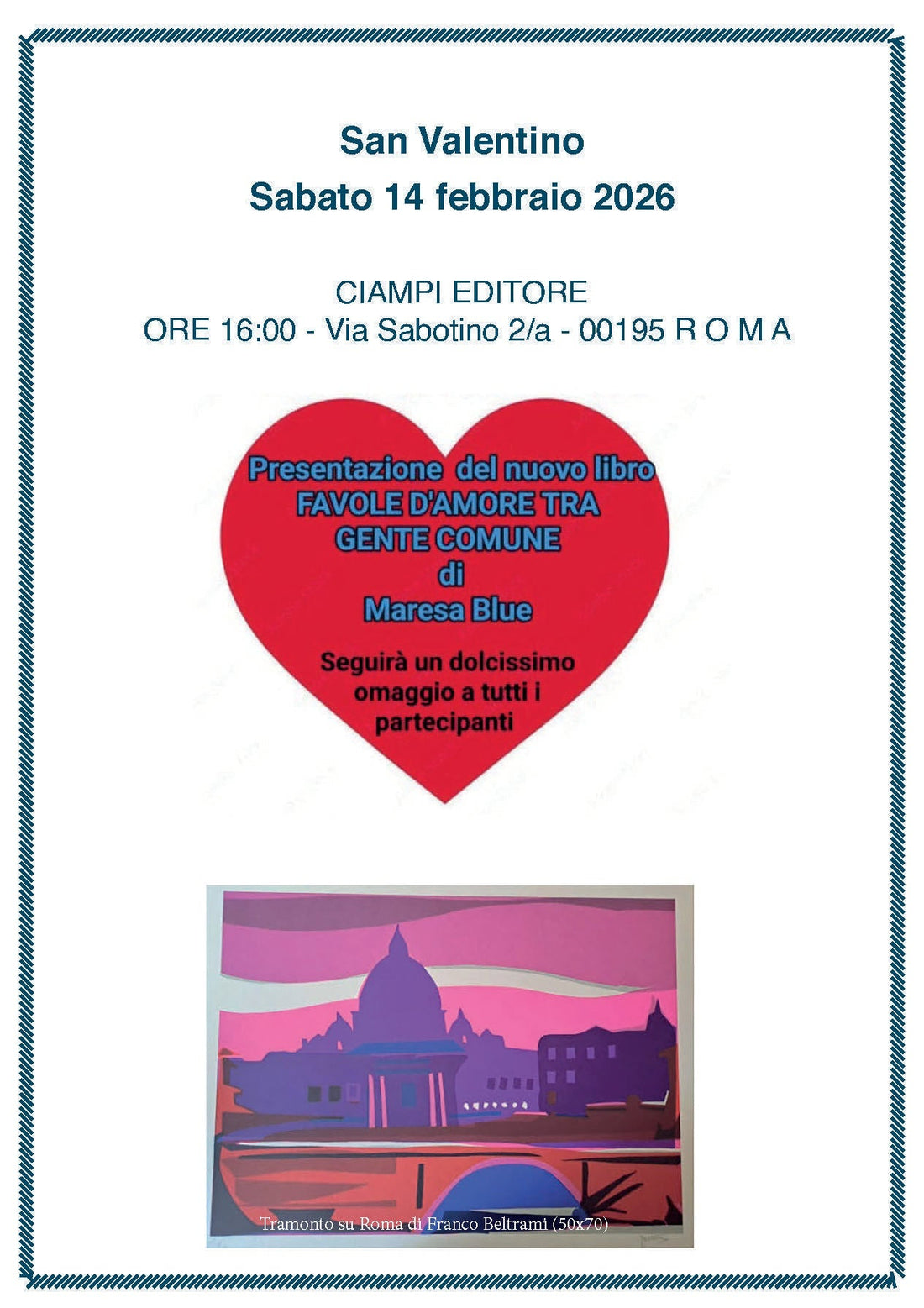 14.02.2026 ORE 16:00 | INCONTRO CON L'AUTRICE MARESA BLUE