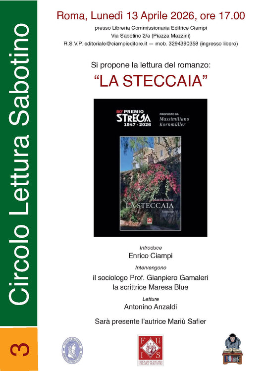13.04.2026 ORE 17.00 | CIRCOLO LETTURA SABOTINO