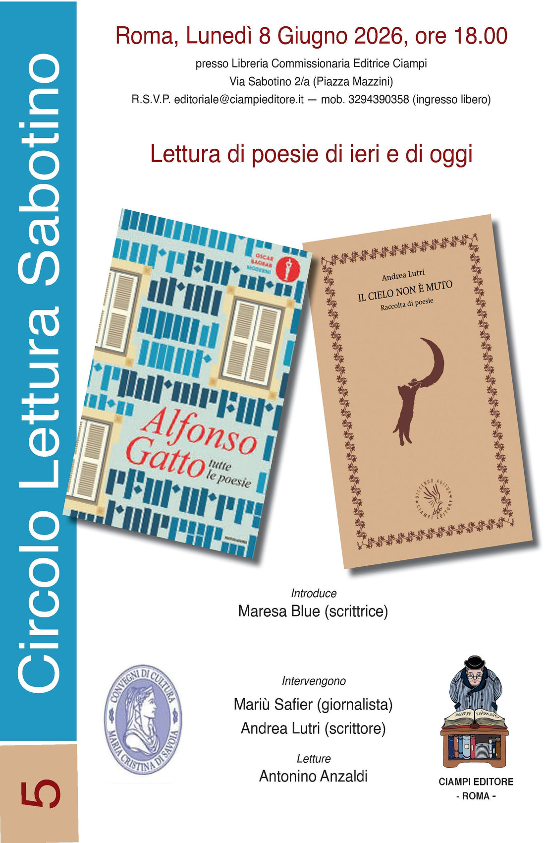 08.06.2026 ORE 18 | CIRCOLO LETTURA SABOTINO