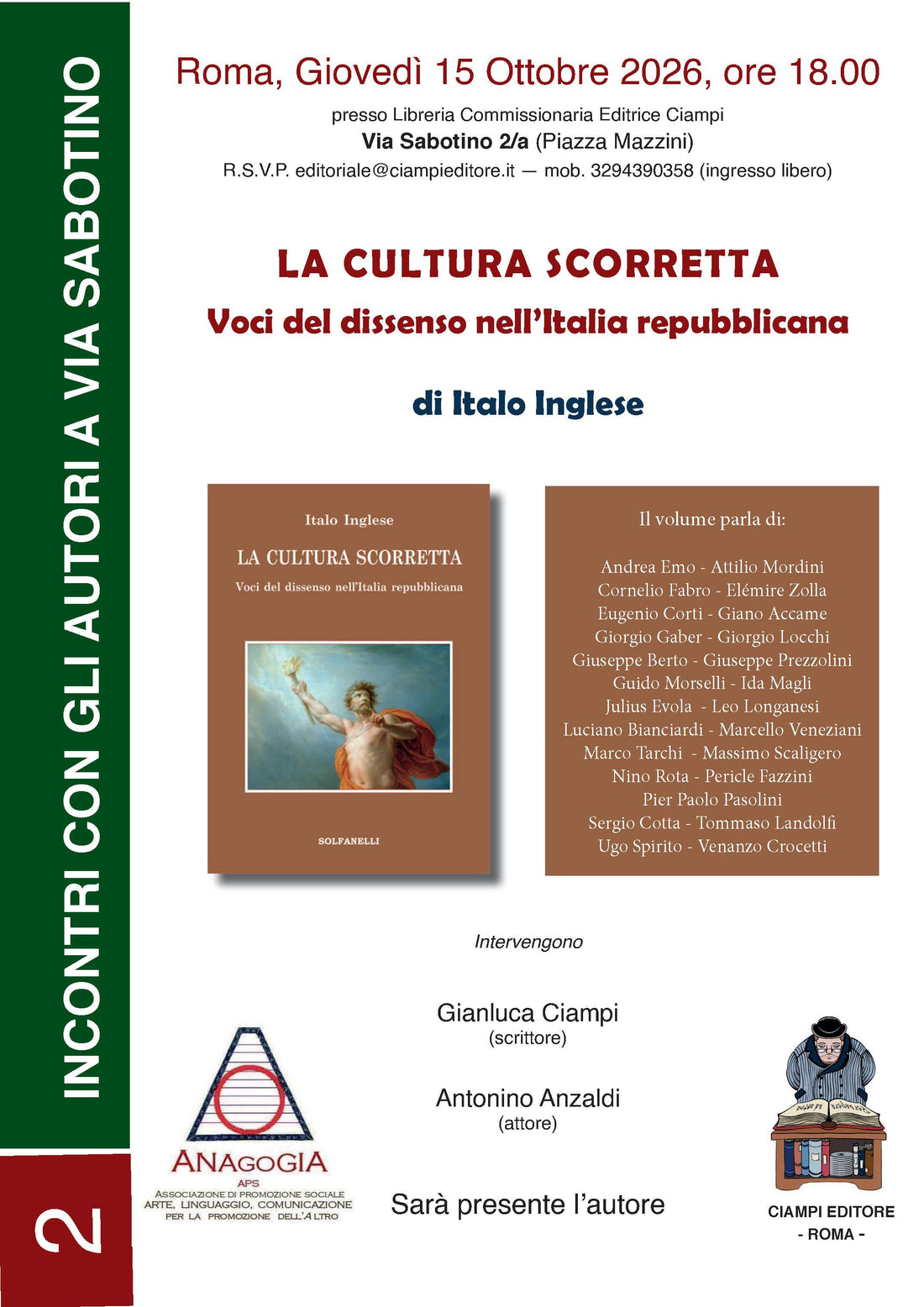 15.10.2026 | UN NUOVO SAGGIO DI ITALO INGLESE