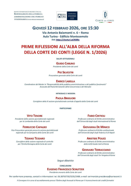 12.02.2026 ORE 15.30 | CONVEGNO GIURIDICO