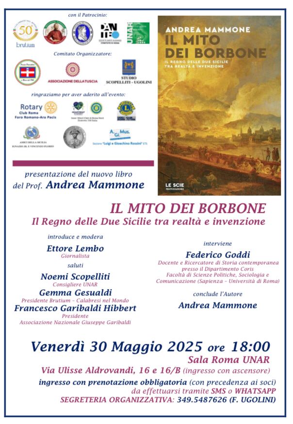 30/05/2025 ORE 18| IL MITO DEI BORBONE - Il Regno delle Due Sicilie tra realtà e invenzione
